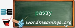 WordMeaning blackboard for pastry